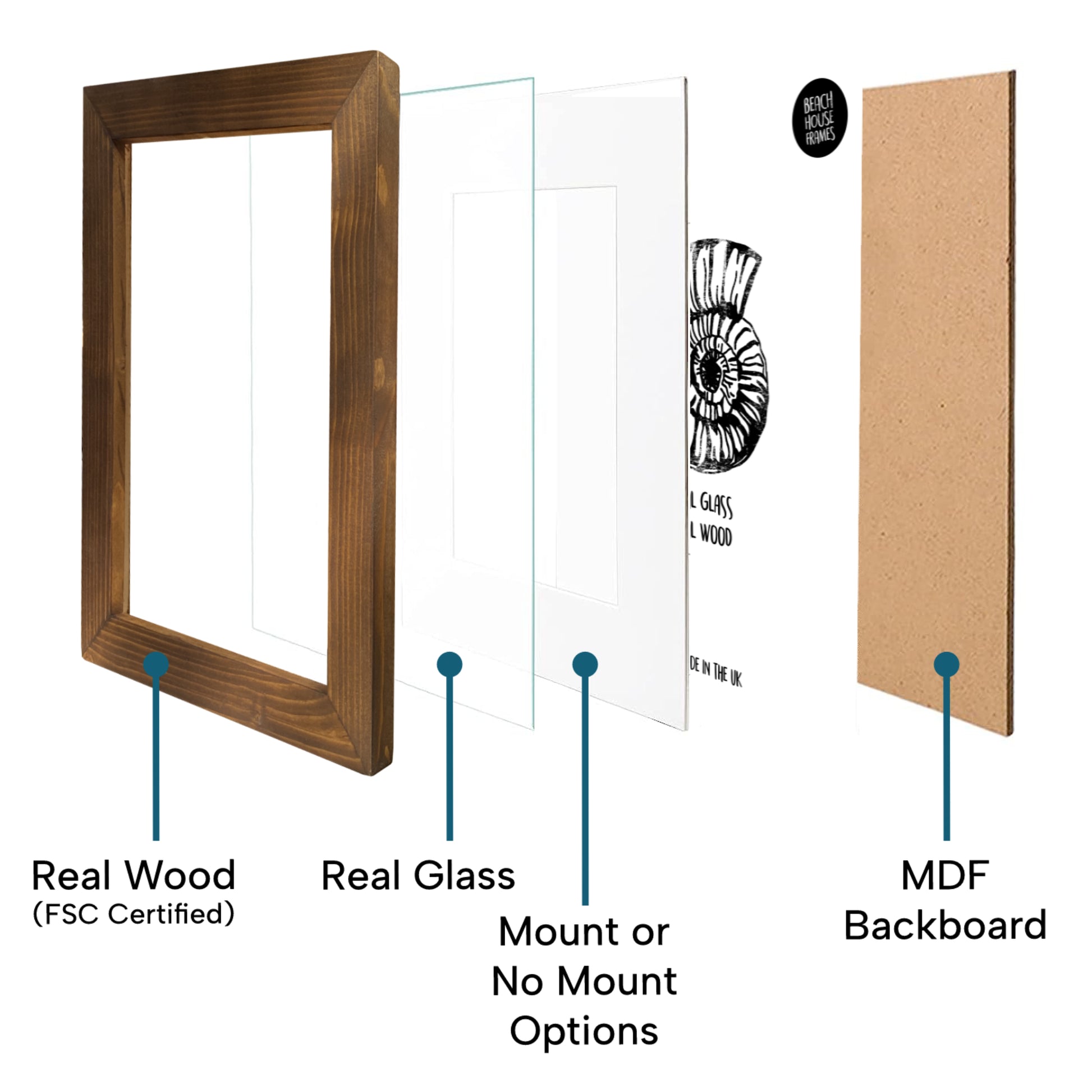 Golden Oak Picture Frame A2, A3, A4, A5, 5x5, 5x7, 6x6, 5x7, 6x8, 8x image 4