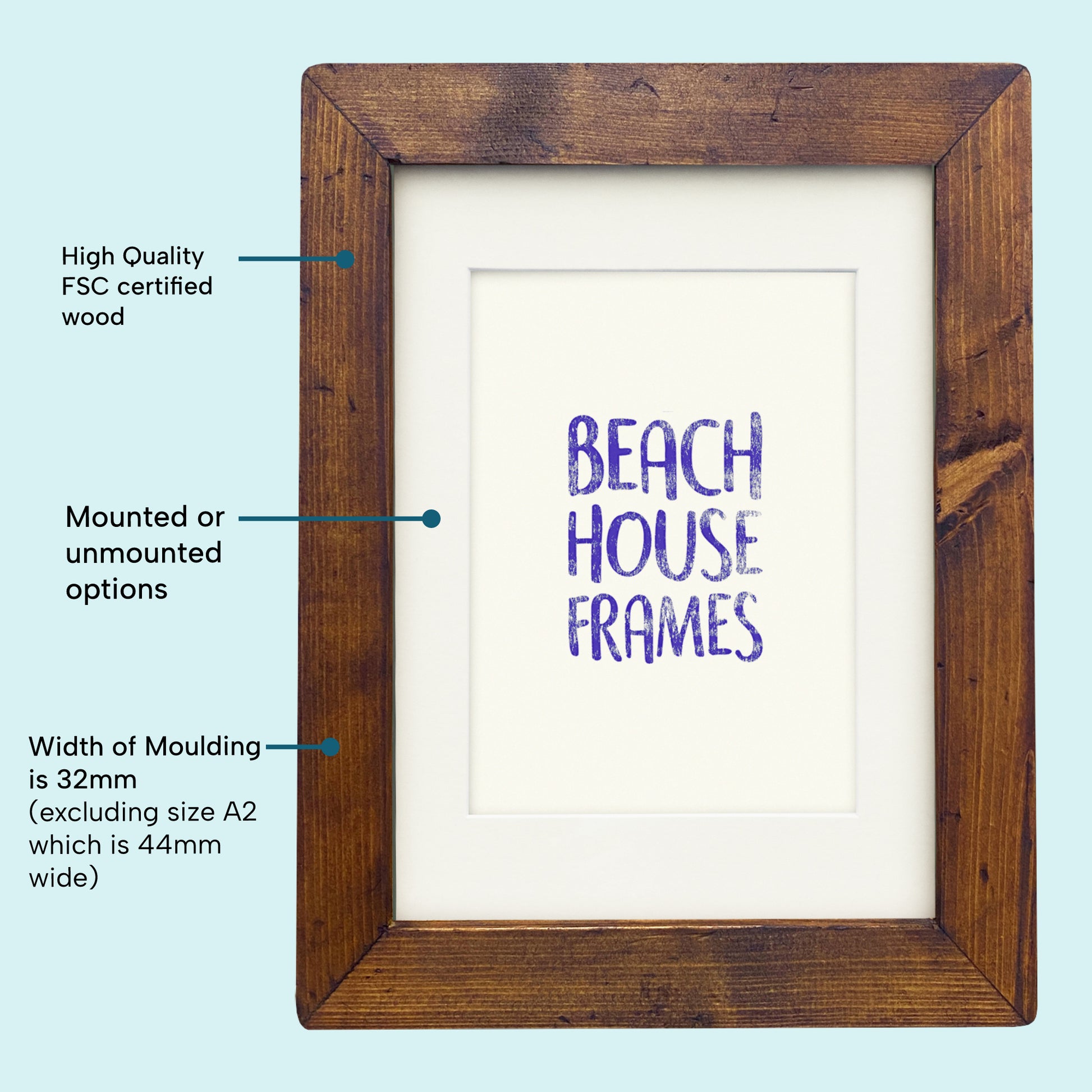 Black Rustic Picture Frame A2, A3, A4, A5, 5x5, 5x7, 6x6, 5x7, 6x8, 8x10, 11x1 image 2